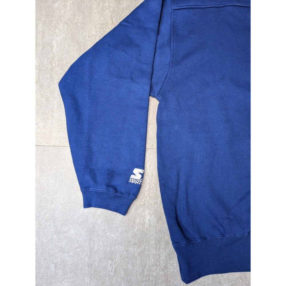 Vintage Starter Embroidered New England Patriots Blue Sweatshirt Medium - Picture 12 of 12